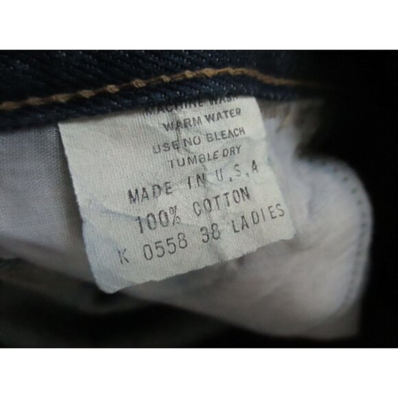 35x29 sz 38 Vintage Women's Jeans Bareback 1980's Made USA DARK DENIM U R FREE - Picture 5 of 6